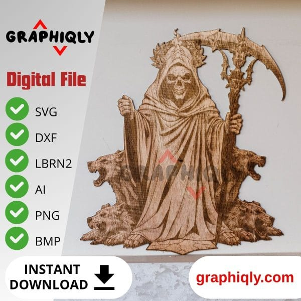 Wolves of the Reaper - SVG, DXF, AI, LBRN2 - (Digital Item)