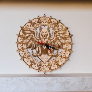 Guardian Dog Clock – SVG, DXF, AI, LBRN2 – (Digital Item)