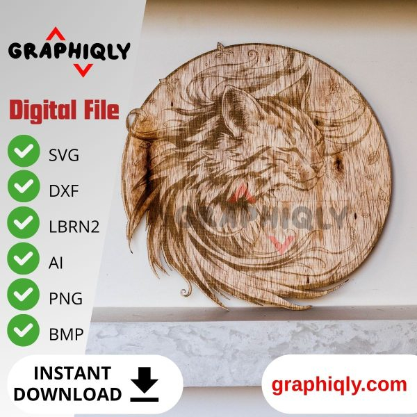 Wildcat Wind Spiral Wildcat Wind Spiral - SVG, DXF, AI, LBRN2 - (Digital Item)