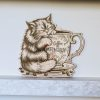 11 Paws Off My Coffee - SVG, DXF, AI, LBRN2 - (Digital Item)