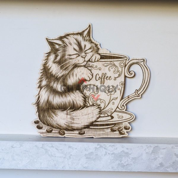 11 Paws Off My Coffee - SVG, DXF, AI, LBRN2 - (Digital Item)