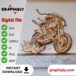 Zombie Rider - SVG, DXF, AI, LBRN2 - (Digital Item)