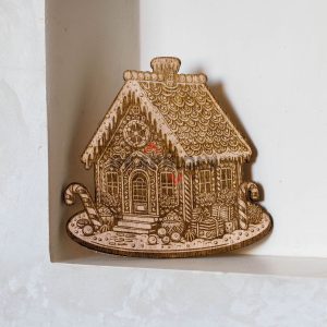 A cozy gingerbread house – SVG, DXF, AI, LBRN2 – (Digital Item)