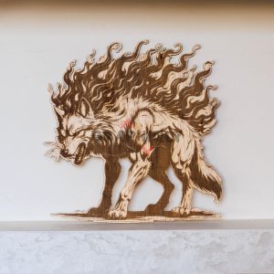Flaming Wolf – SVG, DXF, AI, LBRN2 – (Digital Item)