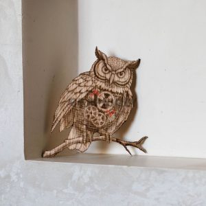 A mechanical owl – SVG, DXF, AI, LBRN2 – (Digital Item)