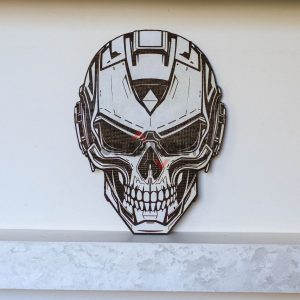Iron Man Tech Skull – SVG, DXF, AI, LBRN2 – (Digital Item)