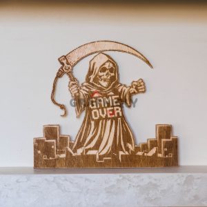 Game Over Reaper – SVG, DXF, AI, LBRN2 – (Digital Item)