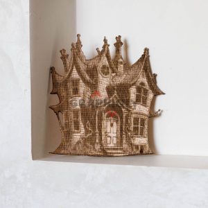 Distorted Victorianstyle House – SVG, DXF, AI, LBRN2 – (Digital Item)