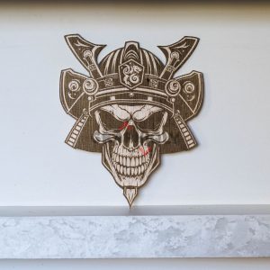 Samurai Skull – SVG, DXF, AI, LBRN2 – (Digital Item)