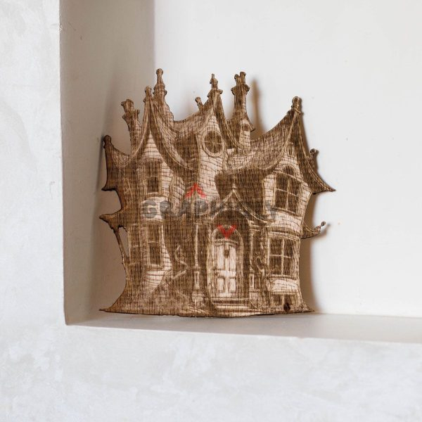 Distorted Victorianstyle House - SVG, DXF, AI, LBRN2 - (Digital Item)