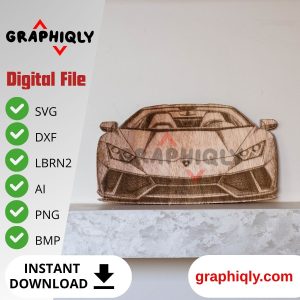 Lamborghini – SVG, DXF, AI, LBRN2 – (Digital Item)