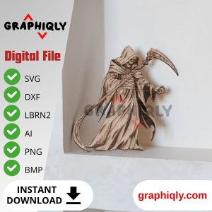 Wraith of Shadows – SVG, DXF, AI, LBRN2 – (Digital Item)