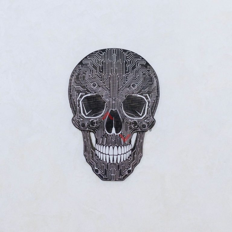 Circuit Skull - SVG, DXF, AI, LBRN2 - (Free Laser File)