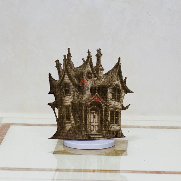 Distorted Victorianstyle House - SVG, DXF, AI, LBRN2 - (Digital Item)