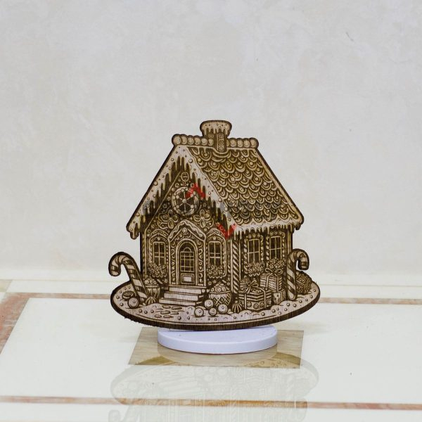 A cozy gingerbread house - SVG, DXF, AI, LBRN2 - (Digital Item)