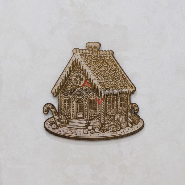 A cozy gingerbread house - SVG, DXF, AI, LBRN2 - (Digital Item)