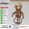 A strange humanoid figure - SVG, DXF, AI, LBRN2 - (Digital Item)