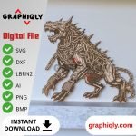 Chimeric Beast - SVG, DXF, AI, LBRN2 - (Digital Item)