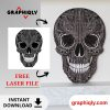 Circuit Skull - SVG, DXF, AI, LBRN2 - (Free Laser File)