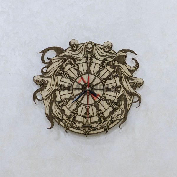 Cloaked Reaper Clock - SVG, DXF, AI, LBRN2 - (Digital Item)
