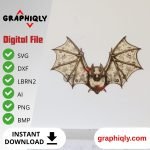 Halloween Bat - SVG, DXF, AI, LBRN2 - (Digital Laser File)