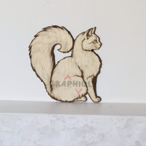 Side View Cat – SVG, DXF, AI, LBRN2 – (Digital Laser File)