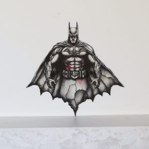Cracked Batman – SVG, DXF, AI, LBRN2 – (Digital Laser File)