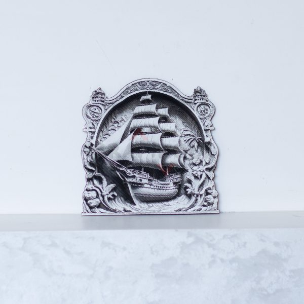 Pirate Ship 3D illusion Laser File - SVG, WWS, XCS, LBRN2