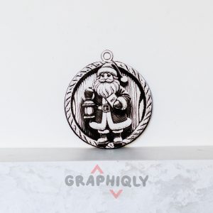 Santa Ornament 3D illusion Laser File – SVG, DXF, AI, LBRN2
