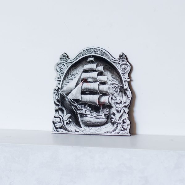 Pirate Ship 3D illusion Laser File - SVG, WWS, XCS, LBRN2