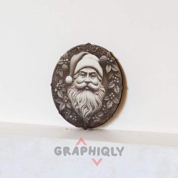 Santa Claus Face 3D illusion Laser File - SVG, WWS, XCS, LBRN2