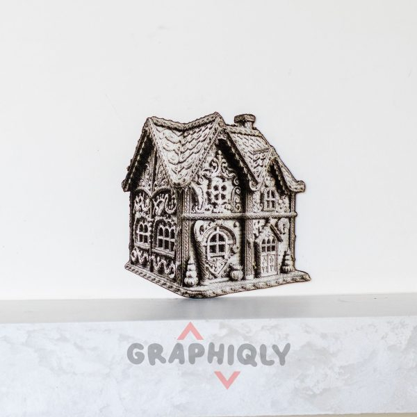 Gingerbread House 3D illusion Laser File - SVG, DXF, AI, LBRN2