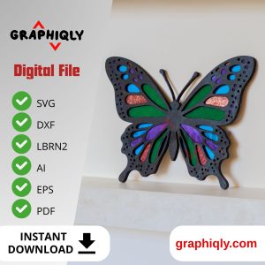 3D Laser Cut Butterfly