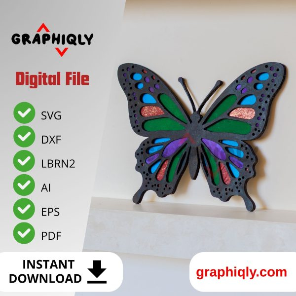 3D Laser Cut Butterfly