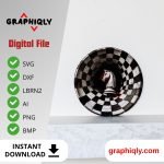 Knight 3D illusion Laser File - SVG, DXF, AI, LBRN2