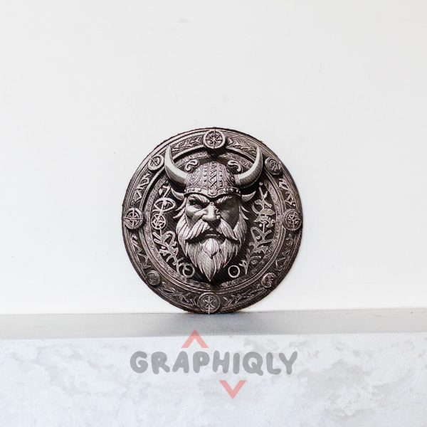 7 Viking warrior 3D illusion Laser File - SVG, DXF, AI, LBRN2