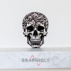 Skull 3D illusion Laser File – SVG, DXF, AI, LBRN2