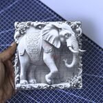 Elephant 3D illusion Laser File - SVG, DXF, AI, LBRN2