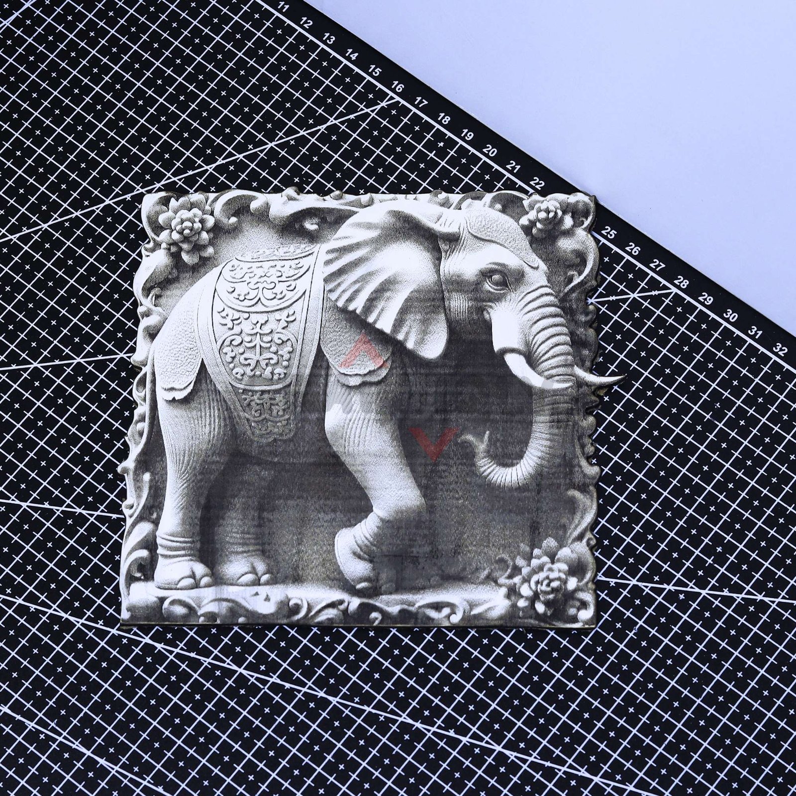 Elephant 3D illusion Laser File - SVG, DXF, AI, LBRN2 - Image 2
