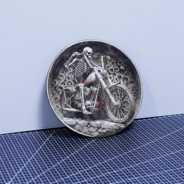 Skeleton Rider 3D illusion Laser File - SVG, WWS, XCS, LBRN2