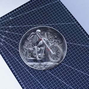 Skeleton Rider 3D illusion Laser File – SVG, DXF, AI, LBRN2