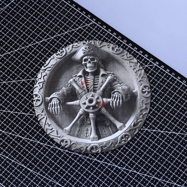 Dead Captain 3D illusion Laser File - SVG, DXF, AI, LBRN2
