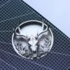 4 Stag Skull 3D illusion Laser File - SVG, WWS, XCS, LBRN2