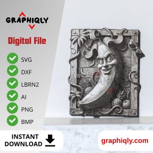Banana 3D illusion laser file