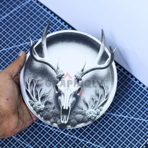 Antler Skull 3D illusion