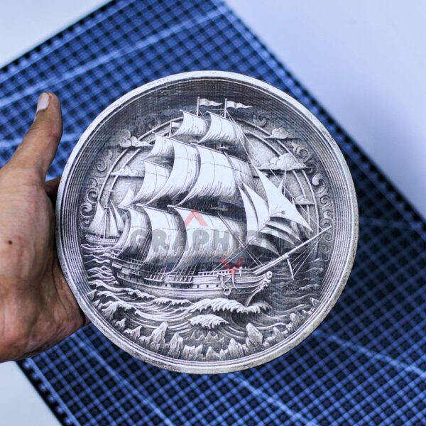 Sailing Ship 3D illusion Laser File Sailing Ship 3D illusion Laser File