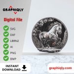 Wild Horse 3D illusion Laser File - SVG, DXF, AI, LBRN2