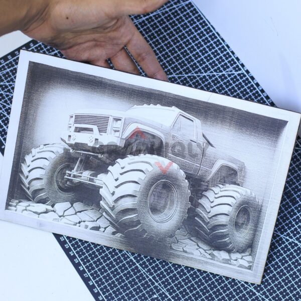 Monster Truck 3D illusion Laser Engraved