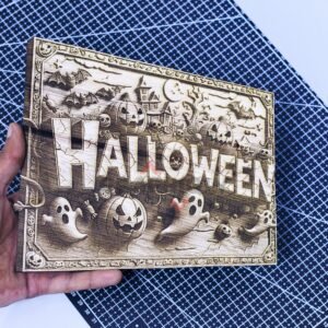 Halloween Sign 3D illusion