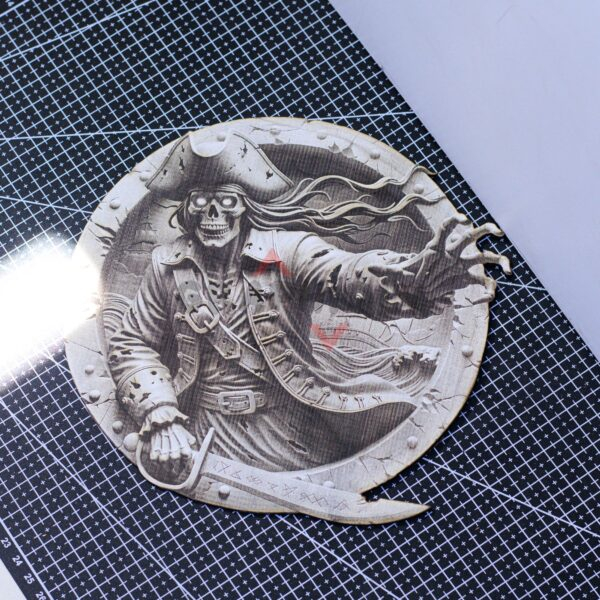 Ghostly Pirate 3D illusion Laser File - SVG, WWS, XCS, LBRN2